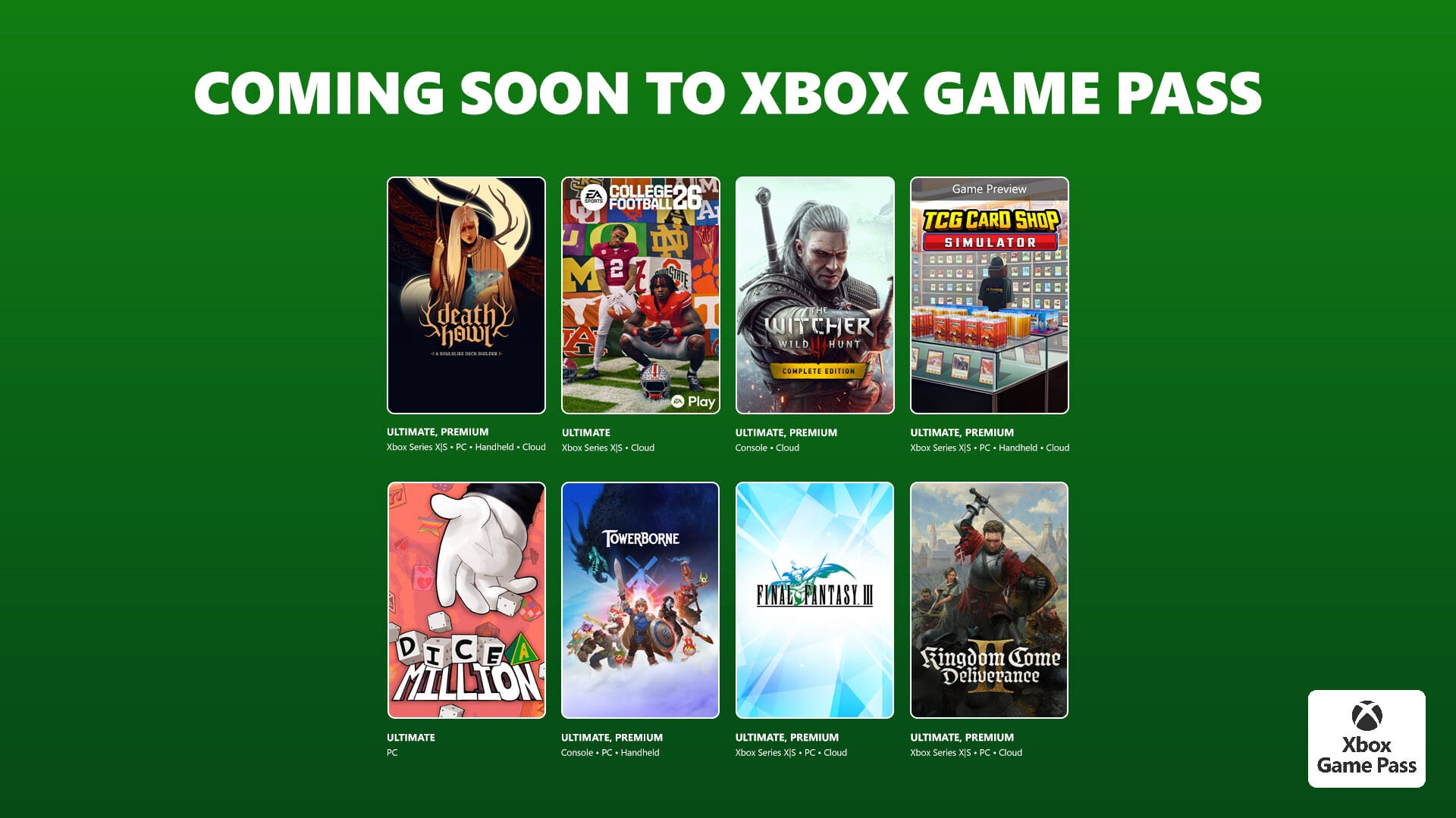 Nuevos juegos añadidos en Game Pass febrero de 2026