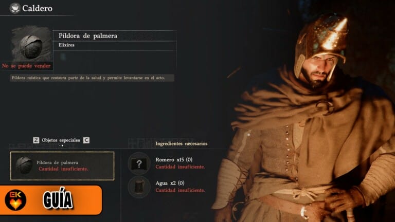 Crimson Desert - Como conseguir la receta de Píldora de palmera