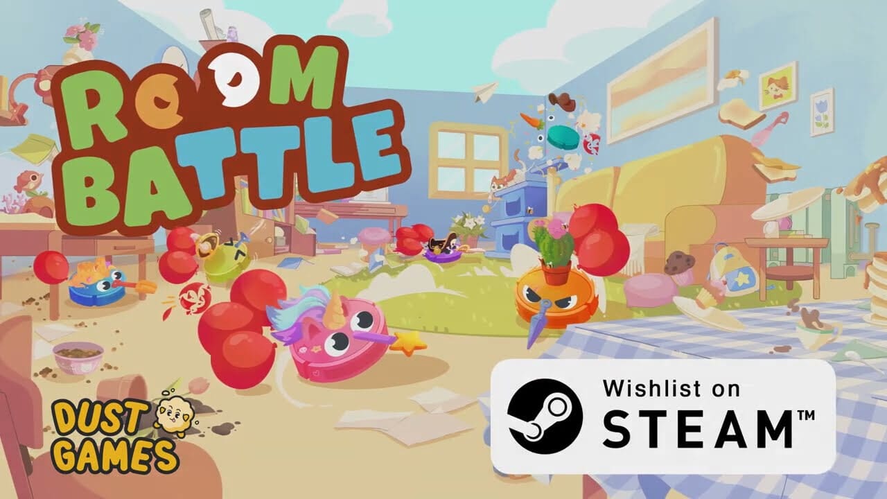Roombattle ya está disponible en Steam: batallas de aspiradoras absurdas para hasta seis jugadores