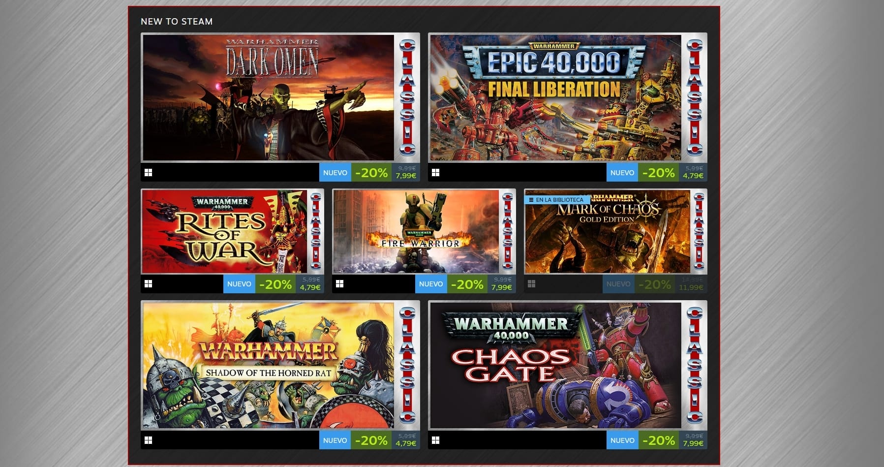 Warhammer Classics – Una colección de éxitos clásicos adaptados a equipos modernos