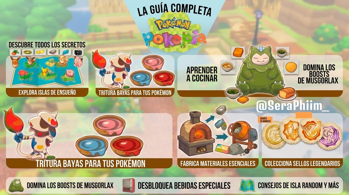 Guía completa de Pokopia con infografías - todos los consejos, trucos y mecánicas explicadas